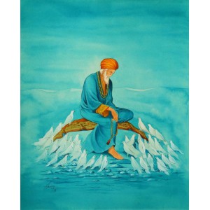 S. A. Noory, 12 x 15 Inch, Water color on Paper, Figurative Painting, AC-SAN-053